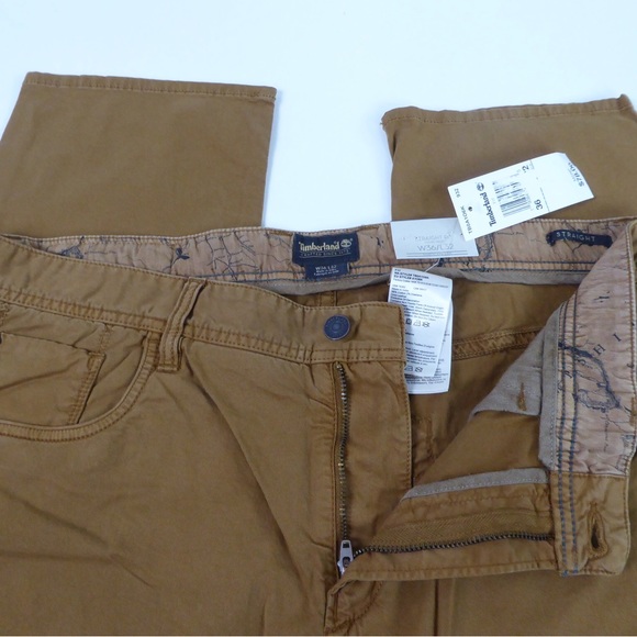 Timberland Straight Fit Vintage Look Cotton Stretch 5 Pocket Pants NWT - Picture 6 of 6